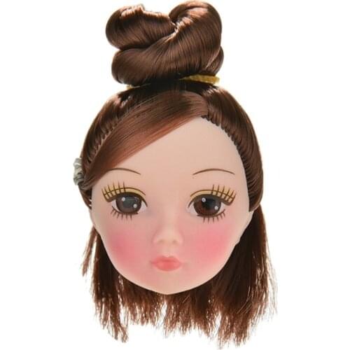 Doll Head Brown Meatball Head Styles for 9" Dolls for Birthday Gift High Quality