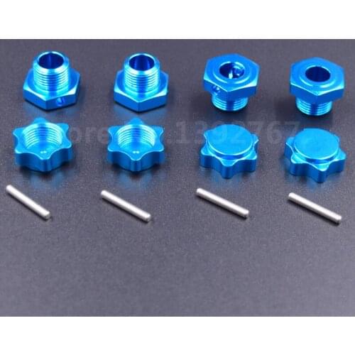 HSP 1/8 Scale Models Parts Tyres Adapter Wheel Nut 17mm Aluminum Hex Hubs with Pins Set Screws For RC Car Remote Control Cars