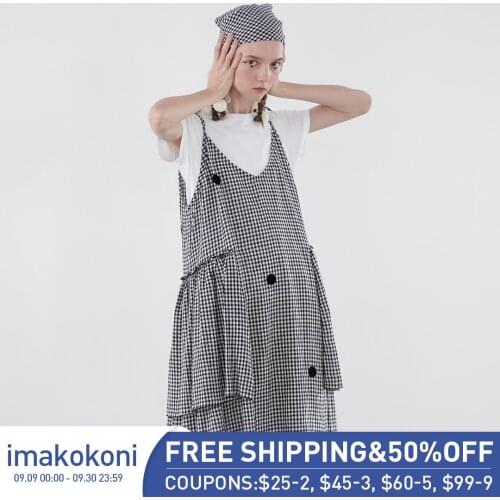 Летние платья в клетку Imakokoni China At AliExpress