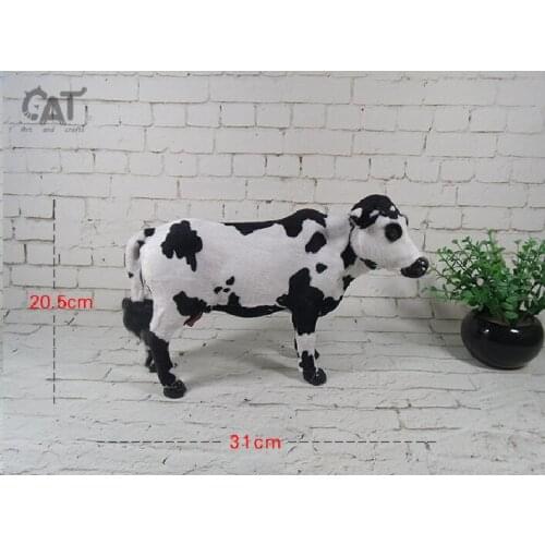Middle simulation cow toy polyethylene & furs lovelyt cow model gift about 31x20cm 2437
