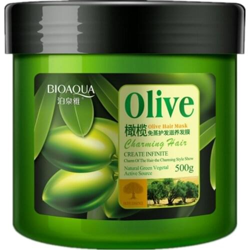 Bioaqua Olive Oil No Need Steam Hair Mask Repair Frizzled Supple Split Ends Dry Conditioner Hair Treament Keratin For Hair Care
