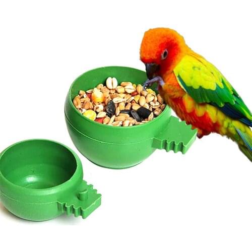 Legendog 2Pcs Bird Food Water Bowls Hanging Round Shape Pet Food Bowls Pet Cage Bowls Pet Accessories Bird Feeding Supplies