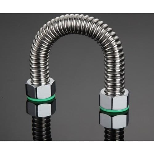3/4"BSP 304 Stainless Steel Corrugated Pipe Heater Inlet Hose Water Hot Cold Metal Extended Explosion-Proof Shower Accessories