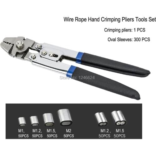 Fishing Crimp set Hand Tool Terminal HL-700B Wire Rope Termination End Ferrule Set swaging Crimping Pliers Kits