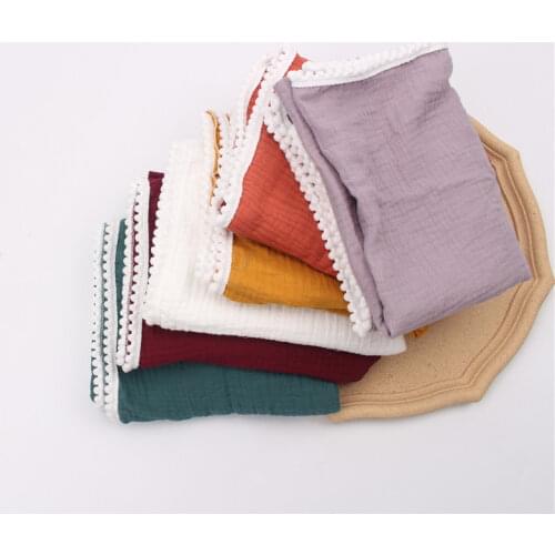 Muslin 100% Cotton Baby Blanket 80*65cm Soft Newborn Blankets Bath Gauze Infant Swaddle Wrap Sleepsack Stroller Cover