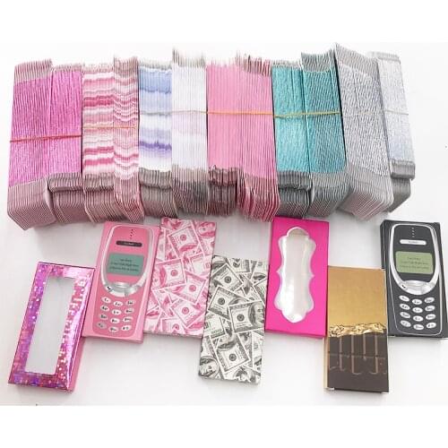 Wholesale Cheap Soft Lash Box For 8mm-27mm Mink Eyelashes Custom Packaging Private Label Full Strip Eyelashes