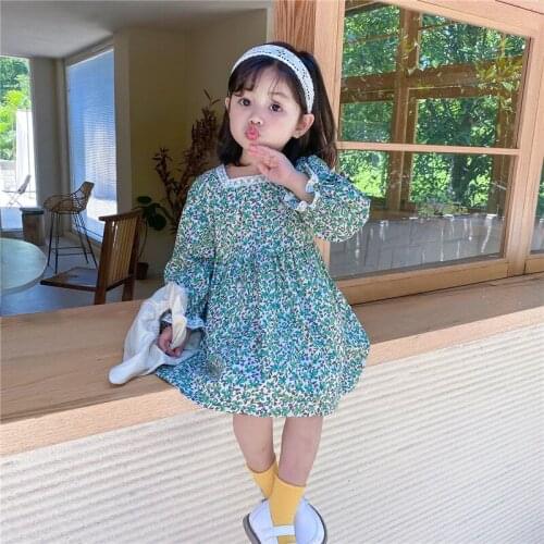 Gooporson Fall Children Clothes Flower Kids Dresses for Girls Vestidos Lace Long Sleeve Princess Dress Toddler Girl Costume
