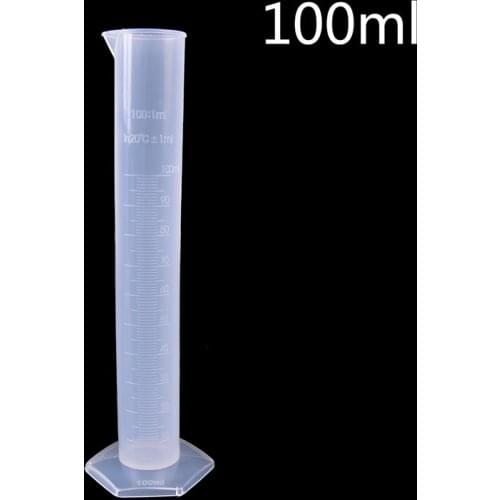 100ml Plastic Measuring Cylinder Graduated Tools Chemistry Laboratory Cylinder Tools School Lab Supplies