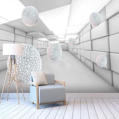 Custom Any Size Abstract Space 3D Sphere Mural Wallpaper Bedroom Living Room Background Home Decor Waterproof Wallpaper Mural