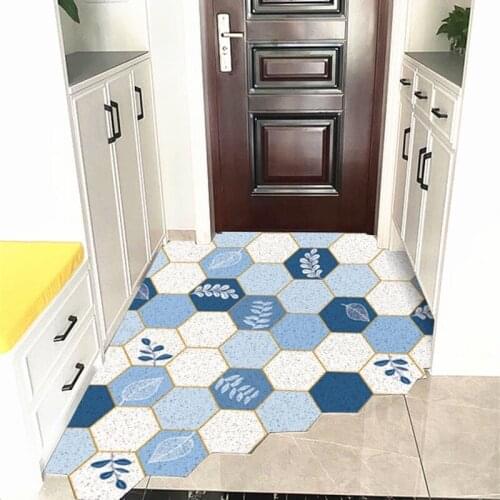 Anti-slip Mat geometry Printed Door mat PVC Silk loop door mat Entrance Rubbing dust Custom Carpet Nordic style Room