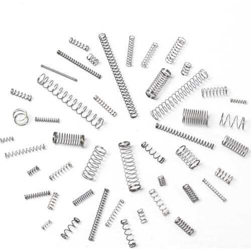 10pcs Stainless Steel 304 press spring wire diameter 0.1mm outer diameter 0.8mm length5-25mm pressure spring