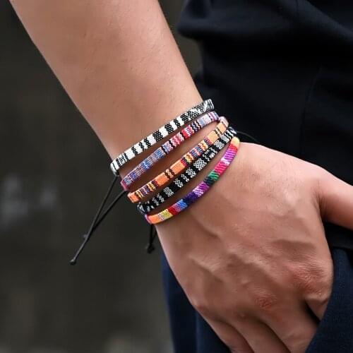 Bohemian Adjustable Woven Friendship Bracelet for Women Bracelet Charms Mens Fashion Boho Handmade Couple Bracelets Jewelry
