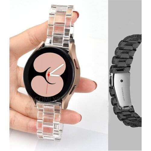 For Samsung Galaxy Watch 4 Classic 42mm 46mm Strap Wristband Plastic Clear Smart Watch Band For Samsung Watch4 40mm 44mm Correa