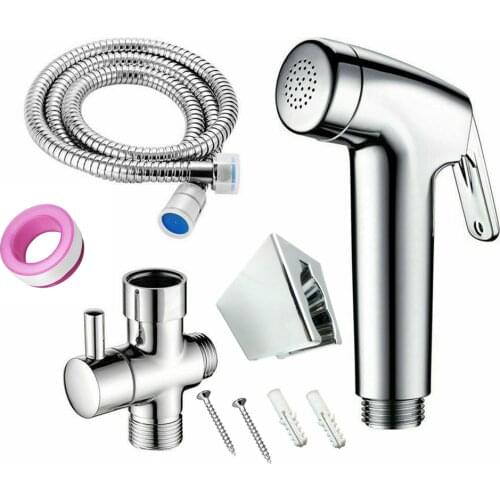 Hand Held Stainless Steel Toilet Bidet Sprayer Shower Faucet Spray Gun For Bathroom Self Pet Cleaning Shower Head Water Flowers