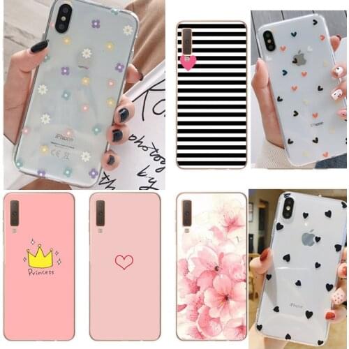 Silicone Cases For Samsung Galaxy J4 J6 J8 2018 A5 2017 S7 Edge S9 Plus Colorful Back Case Cover For Samsung A7 2018 A750 A750F