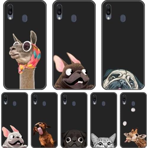 For Samsung Galaxy M40 M30 M20 M10 Case Silicone Soft Pug Dog Cat Cute Back Cover For Samsung Galaxy M10 M20 M30 M40 Phone Case
