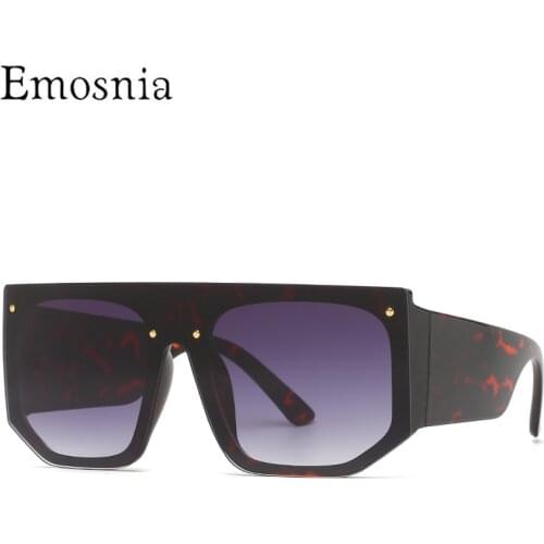 Fashion Oversized Mens Sunglasses 2021 Flat Top Big Frame One Piece Goggles Sun Glasses Male Brand Design Women Driving UV400