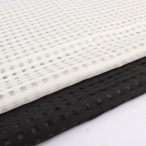 Organza fabric small plaids checked for dress making 145cm wide by yard