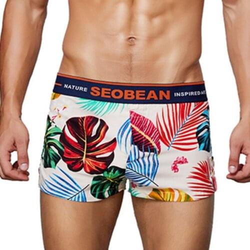 Floral Mens Underpants Men Underwear Boxers Shorts Sexy Pouch Jockstrap Underware Male Boxer Trunk Home Lounge Under Wear Brand