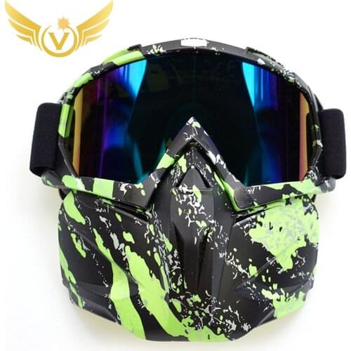 Removabl Adult Motocross Goggles Motorcycle goggles Glasses ATV Clear Lens Ski Helmet Googles Off-road for Kawasaki Oculos Gafas