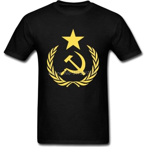 Communist Flag T-shirt Men C C C P T Shirt CCCP Tshirt Russian Putin President Tees Soviet Socialist Republics Labor Day Clothes