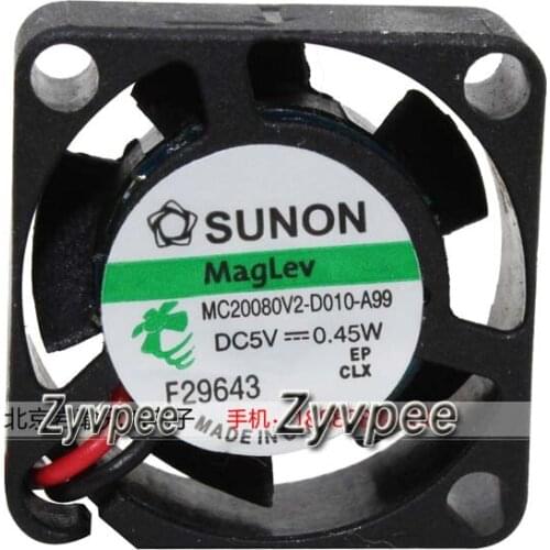 Zyvpee 2008 MC20080V2-D010-A99 5V 0.45W 2 Wires 2CM Mini Cooling fan,case fan