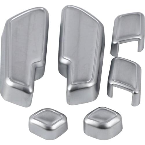 6Pcs Chrome Car Door Seat Adjust Buttons Switch For Mercedes-Benz E Cl W204 W205 W212 W218 X204 X166 C E GLK GL ML CLS GL