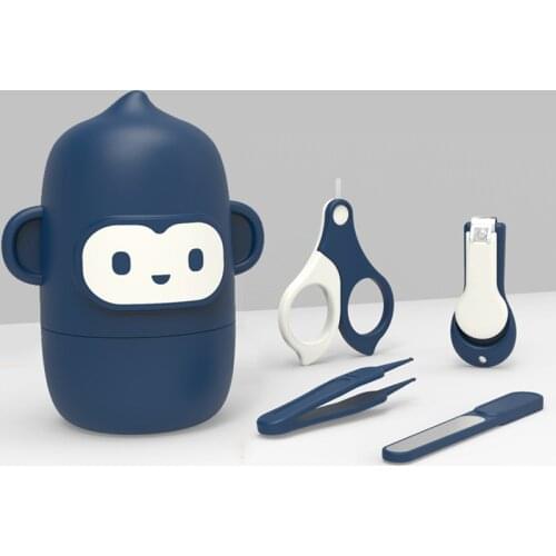 Baby Nail Trimmer Kit 4-in-1 Baby Nail Care Set Baby Nail Clipper, Scissor, Nail File & Tweezers for Newborn with Cute Case