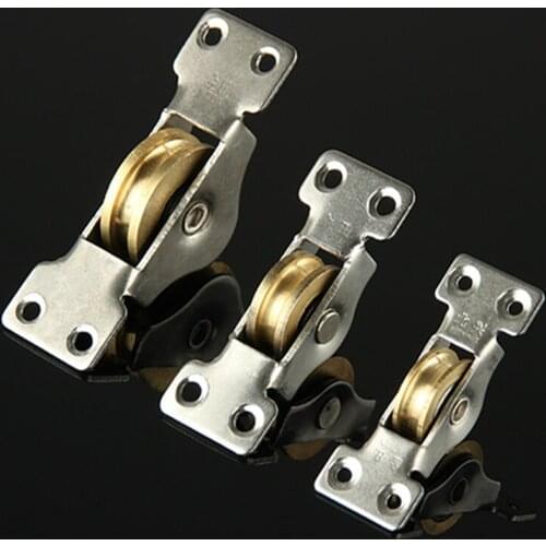Sliding Door Roller Cabinet Copper Caster Wheel Pulley Runners For Wardrobe Window Furniture Hardware
