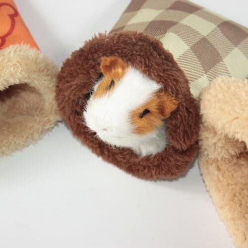 Pocket Pet Carriers Bag Warm Plush Hamster Bed Portable Soft Guinea Pig Bed Rat Nest Small Animals Mouse Hamster Sleeping Bag