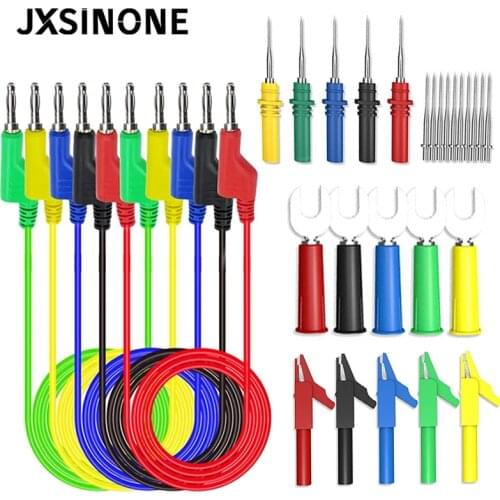 JXSINONE P1036series 4mm Banana to Banana Plug Test Lead Kit for Multimeter with Alligator Clip U-type & Puncture Test Probe Kit