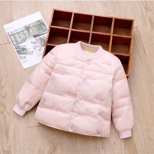 2021 New Girls Net Yarn Disposable Childrens Clothing Autumn And Winter Thickened Kids Jacket Baby Down Jacket