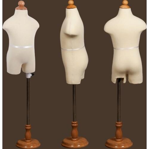 New Style Fashionable Soft Child Mannequin Fabric Half Body Mannequin For Clothes Display