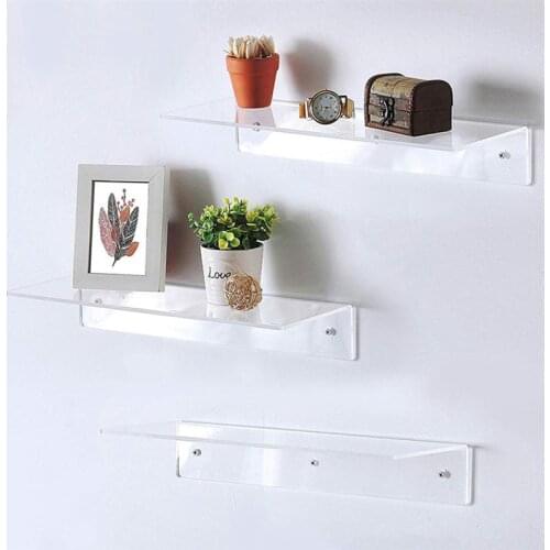 Transparent Acrylic Storage Rack Wall Mounted Shelf Display Stand Desktop Organizer Holder for Model Shoes with Screws