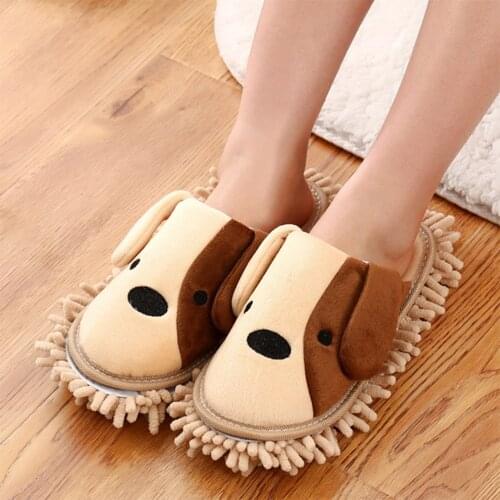 Lazy mop slippers women & man winter unisex bathroom slippers for dry foot cleaning floor Slipper Drag Shoe Mop Household Tools