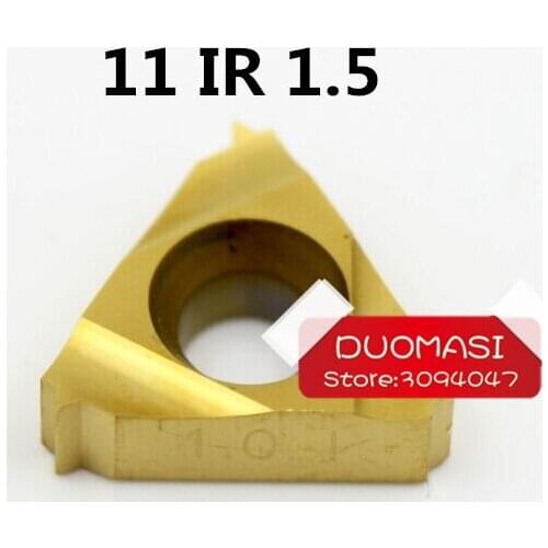 10PCS 11IR 1.5ISO ,Indexable Tungsten Carbide Threading Lathe Inserts for Threaded Lathe Holder