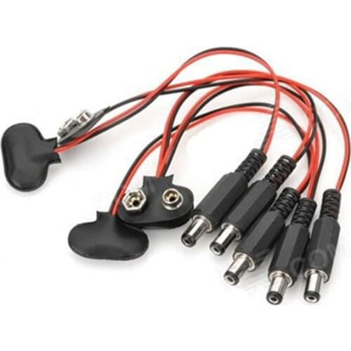 10PCS UNO R3 9V Battery Connector 9V battery clip clasp T type stock top quality Free shipping