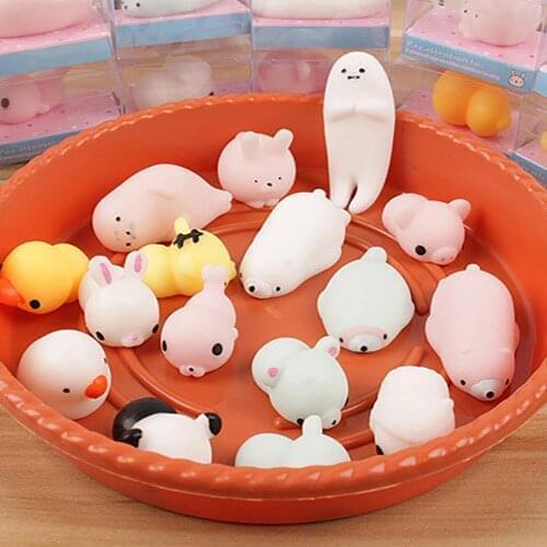 2/5 Pc Cute Mochi Cat Squeeze Healing Fun Kids Kawaii Toy Stress Reliever Decor Squeeze Rising Toys For Kids Adults