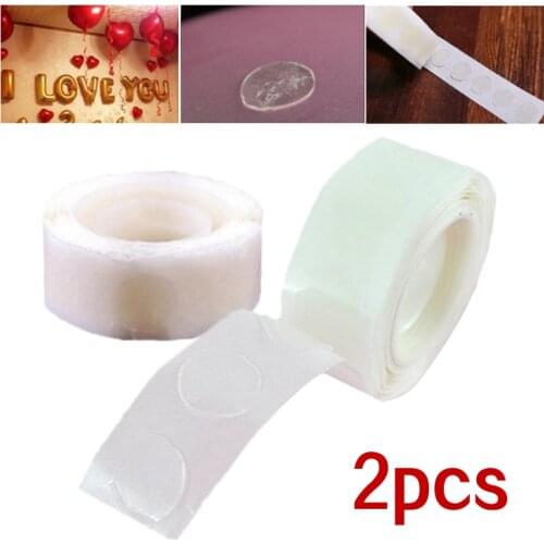 200 Points Balloons Glue Tape Clips Stickers Double Sided Adhesives Tape DIY Air Balloon Decor for Wedding Birthday Party
