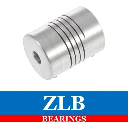 5pcs 6mm to 6.35mm Aluminium Stepper Motor Flexible Shaft Coupling Cnc OD 19mm Length 25mm