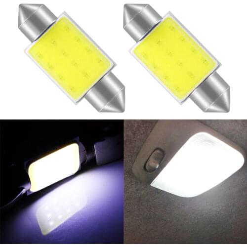 White Cob 12Led Festoon Dome Lights Reading Lamp 31mm 36mm 39mm 42mm C5W C10W Auto Led Door Lights Backup Bulb Tail Bulbs DC 12v