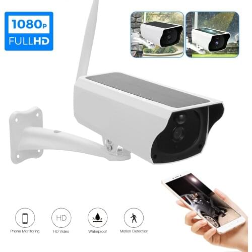 1080P Solar Surveillance Camera Wireless Solar-powered Security Real Time Monitor IP67 Waterproof RIP Detection & Alarm Prompt