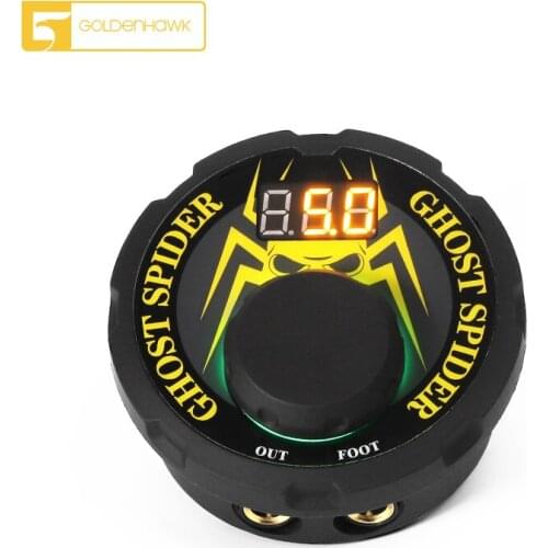 GOLDENHAWK Top Round Professional Tattoo Machine Gun Power Supply EU US UK AU Plug Worked With Tattoo Foot Pedal