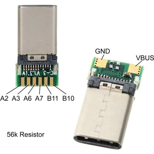 DIY 24pin USB-C USB 3.1 Type C USB-C Male solder Plug Connector SMT type with PC Board