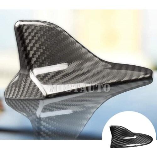For Lexus LS LX IS ES Real Carbon Fiber Exterior Car Roof Shark Fin Antenna Cover Trim Black/Red 1pcs