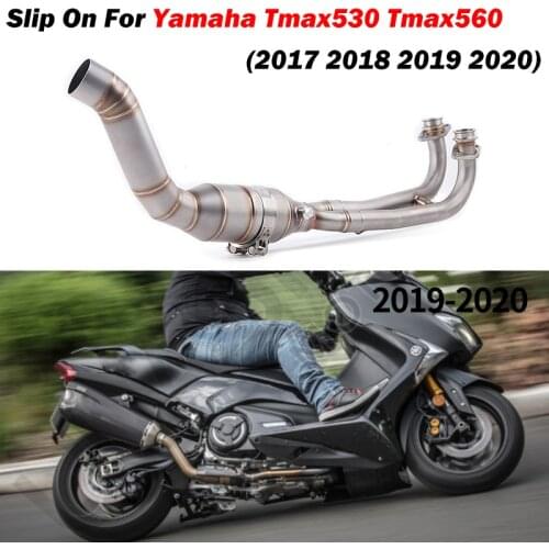 For Yamaha Tmax500 Tmax530 Tmax T-Max 500 530 2017 2018 Motorcycle Full System Exhaust Escape Pipe Modified Middle Link Pipe