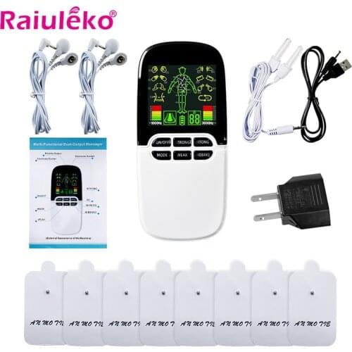 8 Mode Tens Unit Electronic Pulse Massager EMS Muscle Stimulator Pain Relief Machine Rhinitis Therapy Myostimulator for Body