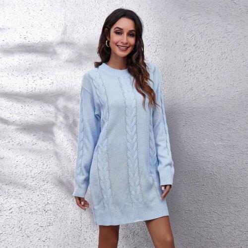 Модные вязаные платья ERSHLU China At AliExpress