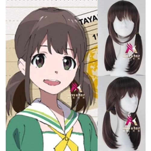Hot Japanese Anime Wake Up Girls Hisami Nanami Culy short hair cosplay party costume wig +wig cap