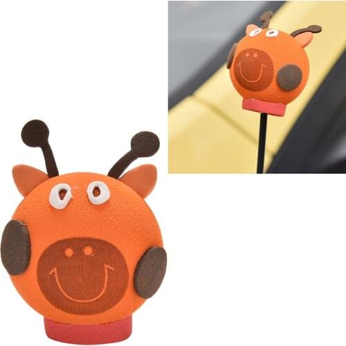 Cool Giraffe Eva Decorative Car Antenna Topper Balls Orange Car Fashion Exterior Accessories